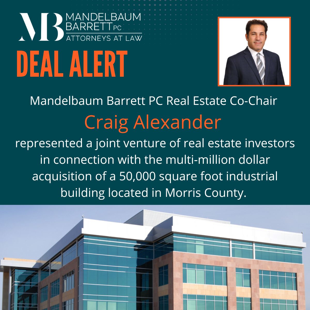 Craig Alexander, Esq. represented a joint venture of real estate